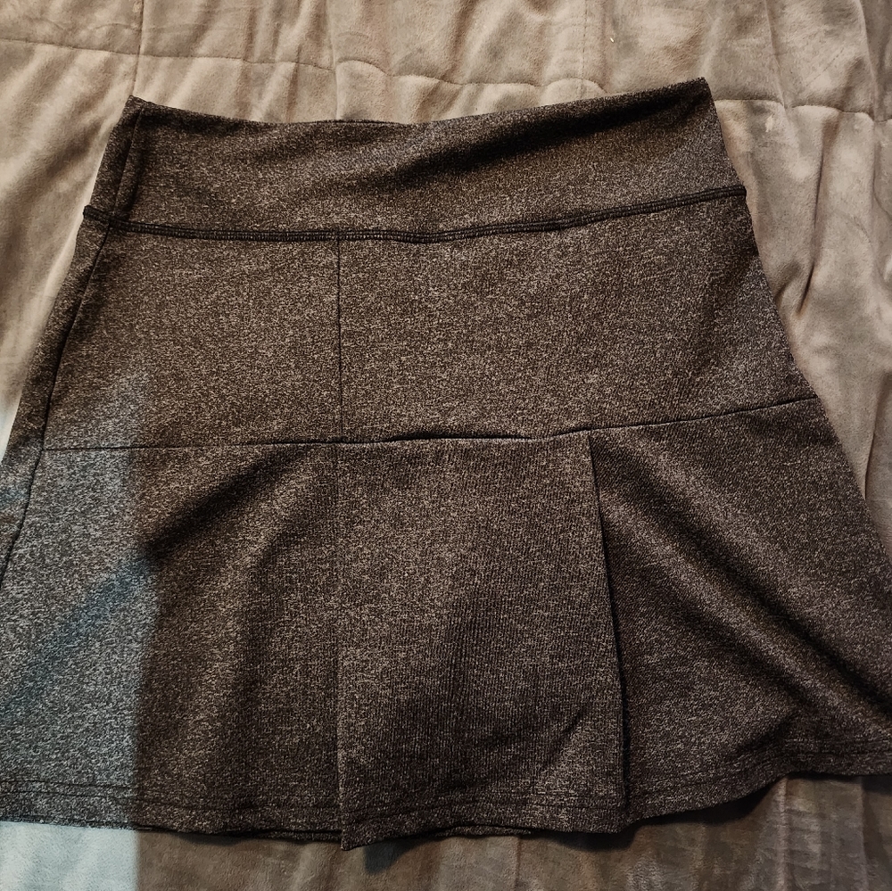 Classic Black Heather A-Line Skort